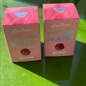 Two NWT Lime crime hair dye in Shook.